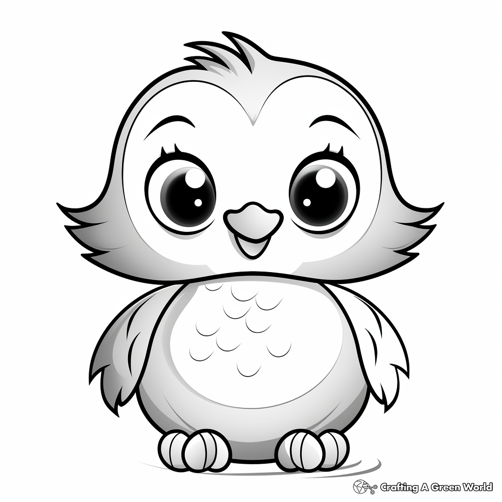Adorable Penguin Coloring Pages 1