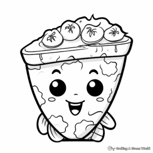 Adorable Pizza Slice Coloring Pages 2