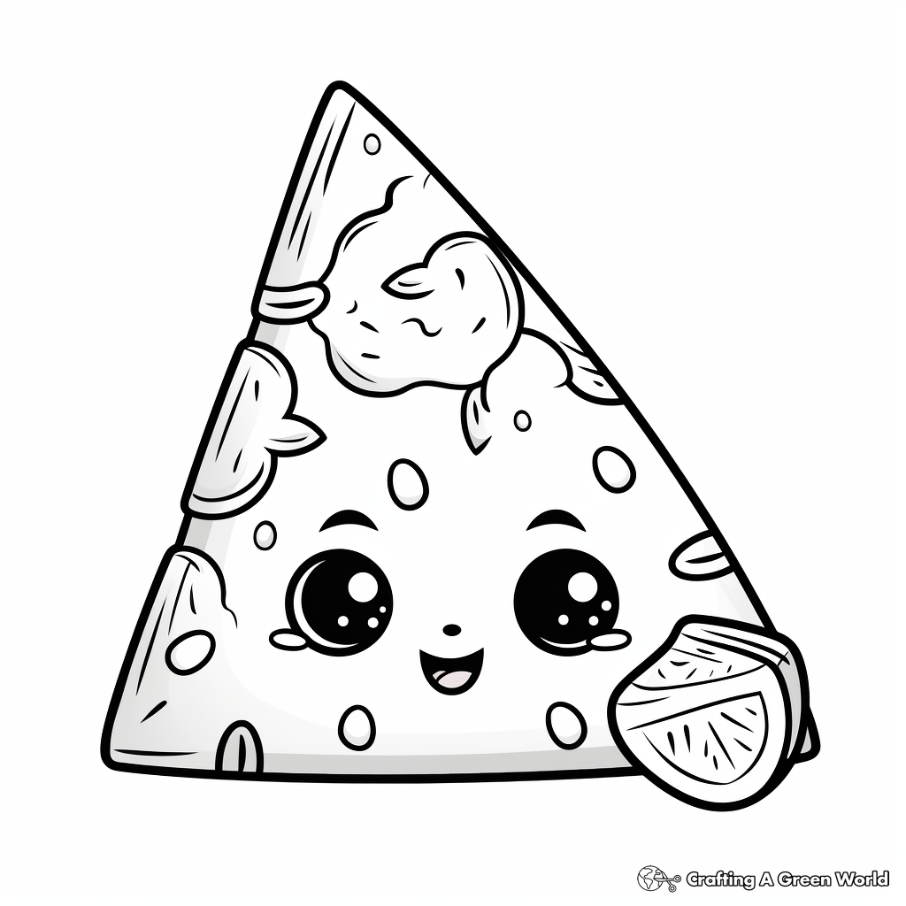 Adorable Pizza Slice Coloring Pages 3