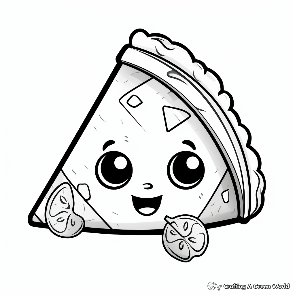 Adorable Pizza Slice Coloring Pages 4