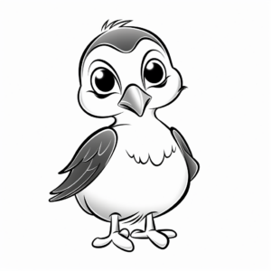 Adorable Puffin Coloring Pages for Kids 4