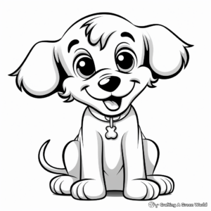 Adorable Puppy Coloring Pages 1