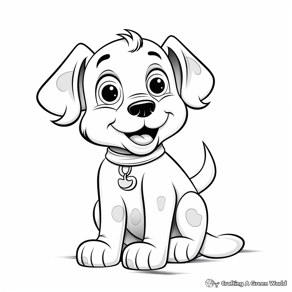 Adorable Puppy Coloring Pages 2