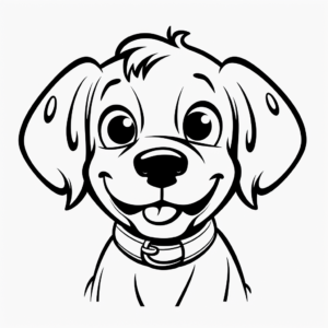 Adorable Puppy Face Coloring Pages For Kids 2