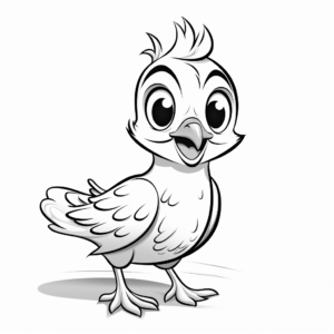 Adorable Quail Chick Coloring Pages 2