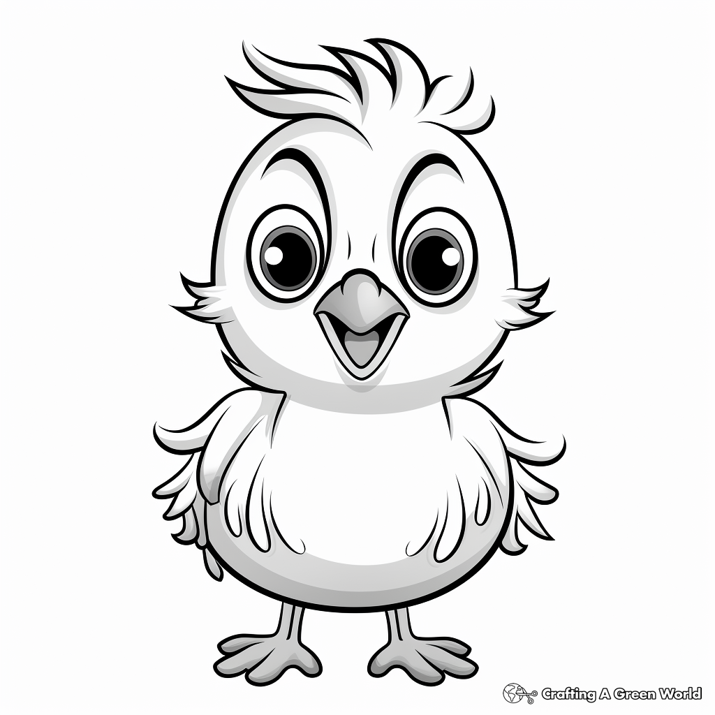 Adorable Quail Chick Coloring Pages 4