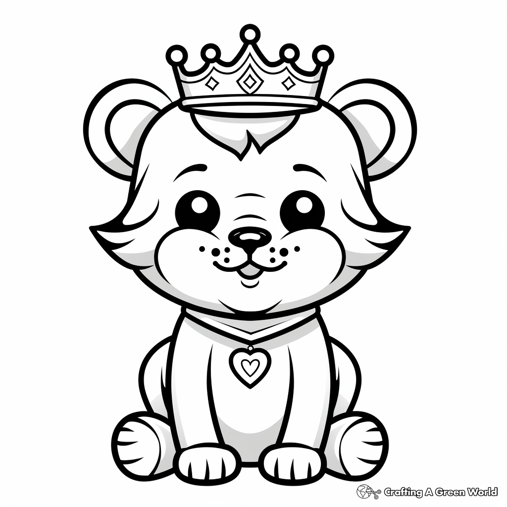 Adorable Queen Bee and Bumblebee Coloring Pages 1