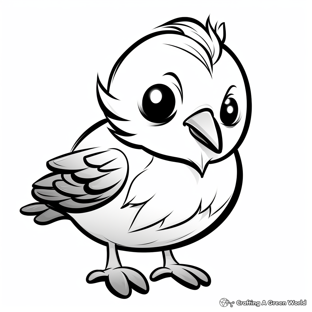 Adorable Sparrow Coloring Pages 3