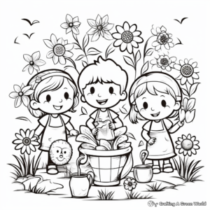 Adorable Spring-themed Fairy Tale Coloring Pages 2