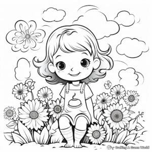 Adorable Spring-themed Fairy Tale Coloring Pages 3