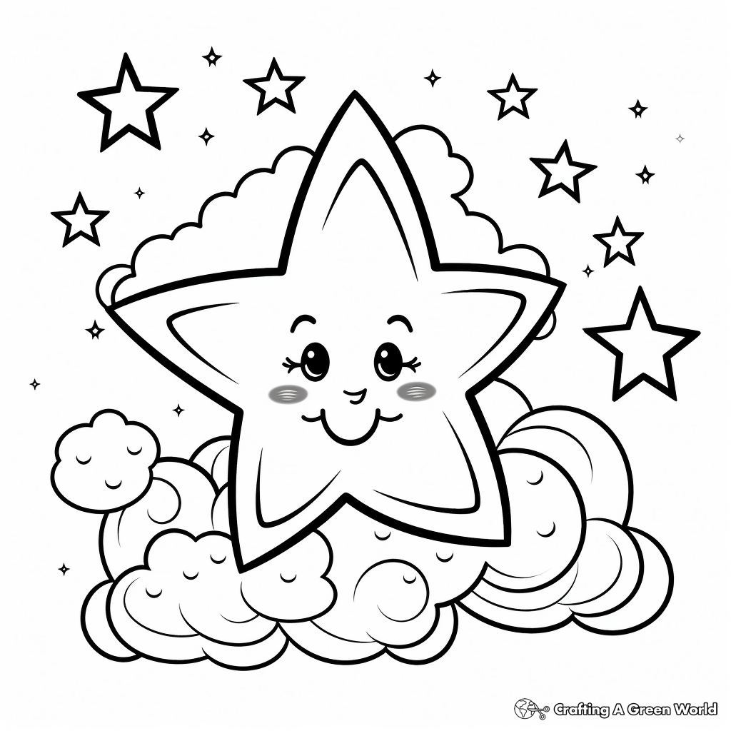 Adorable Star Patterns Coloring Pages 1