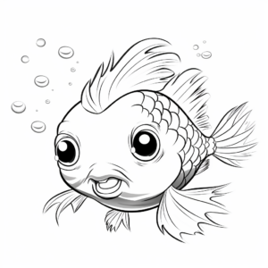Adorable Sunfish Coloring Sheets for Preschoolers 1