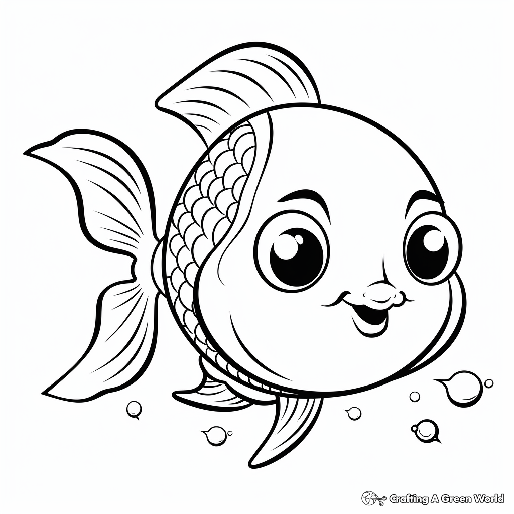 Adorable Sunfish Coloring Sheets for Preschoolers 2