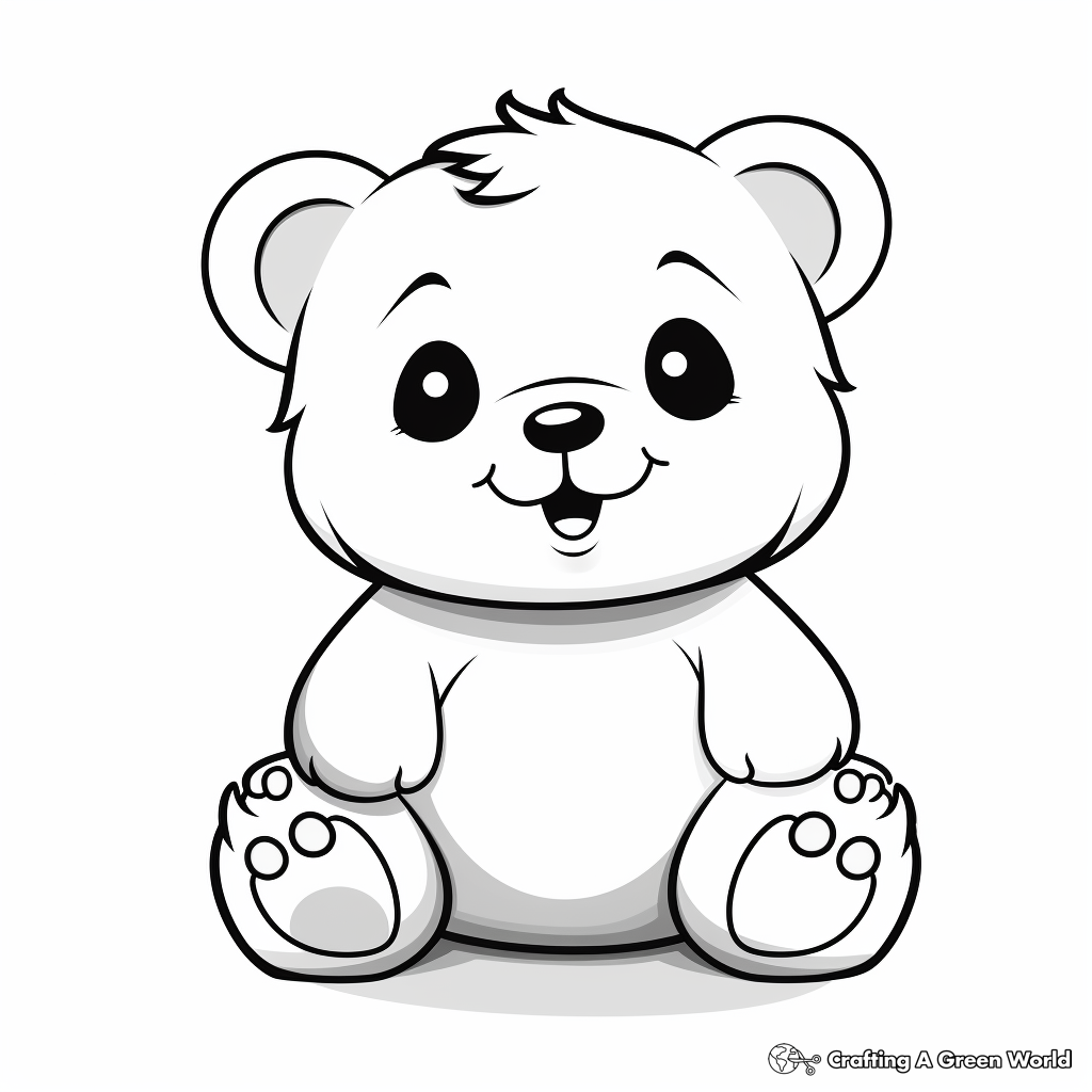 Adorable Teddy Bear Coloring Pages 3