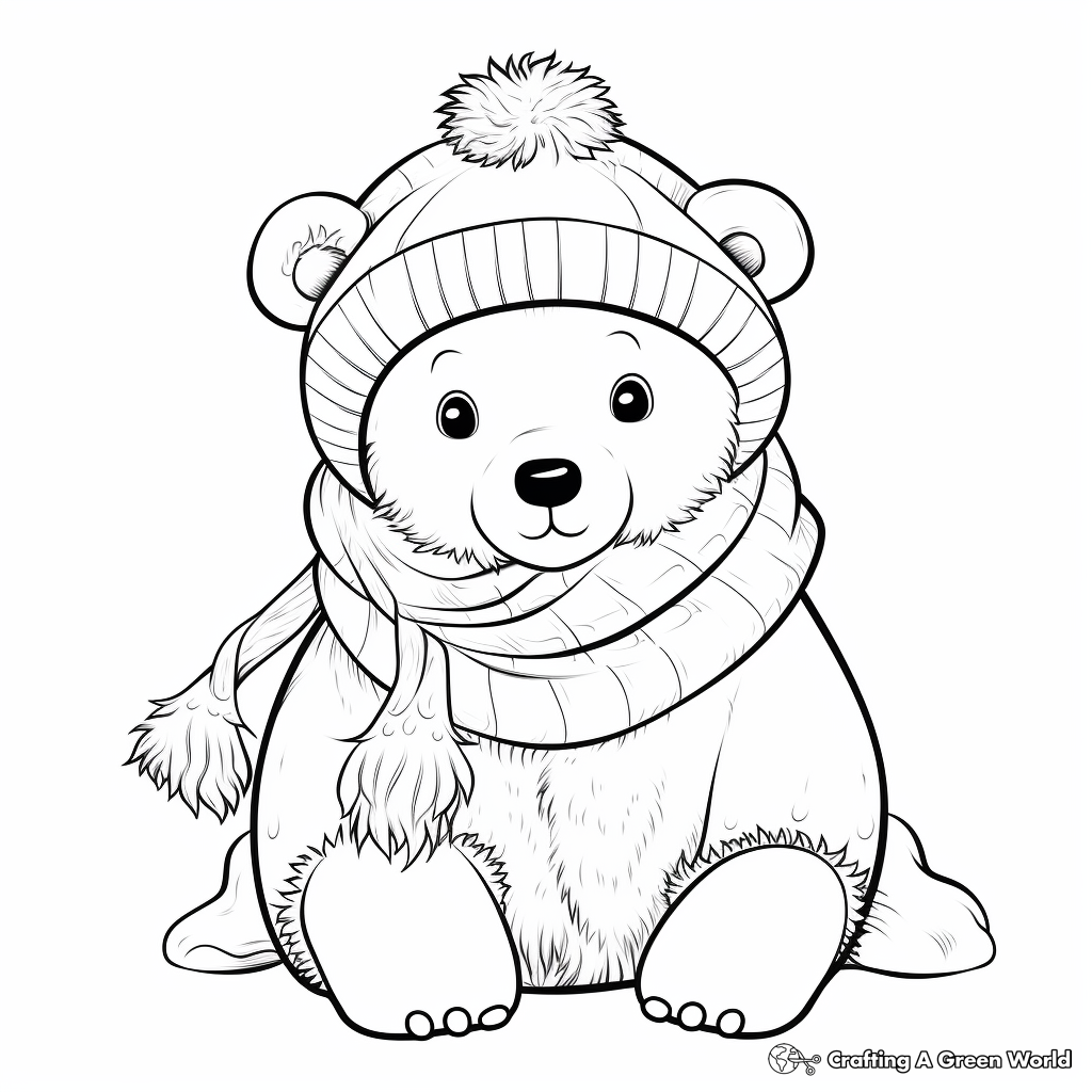 Adorable Winter Animals Coloring Pages 4