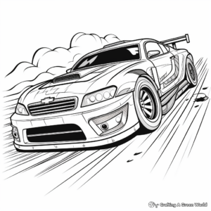 Adrenaline-Pumping Nascar Racing Car Coloring Pages 1