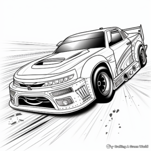 Adrenaline-Pumping Nascar Racing Car Coloring Pages 3