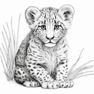 Adult Complexity Cheetah Coloring Sheets 1