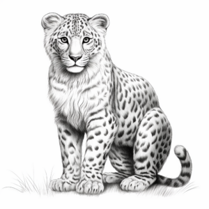 Adult Complexity Cheetah Coloring Sheets 3