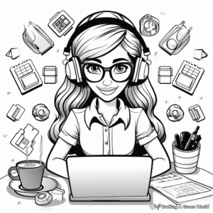 Adult Detailed Computer Technology Coloring Pages 3