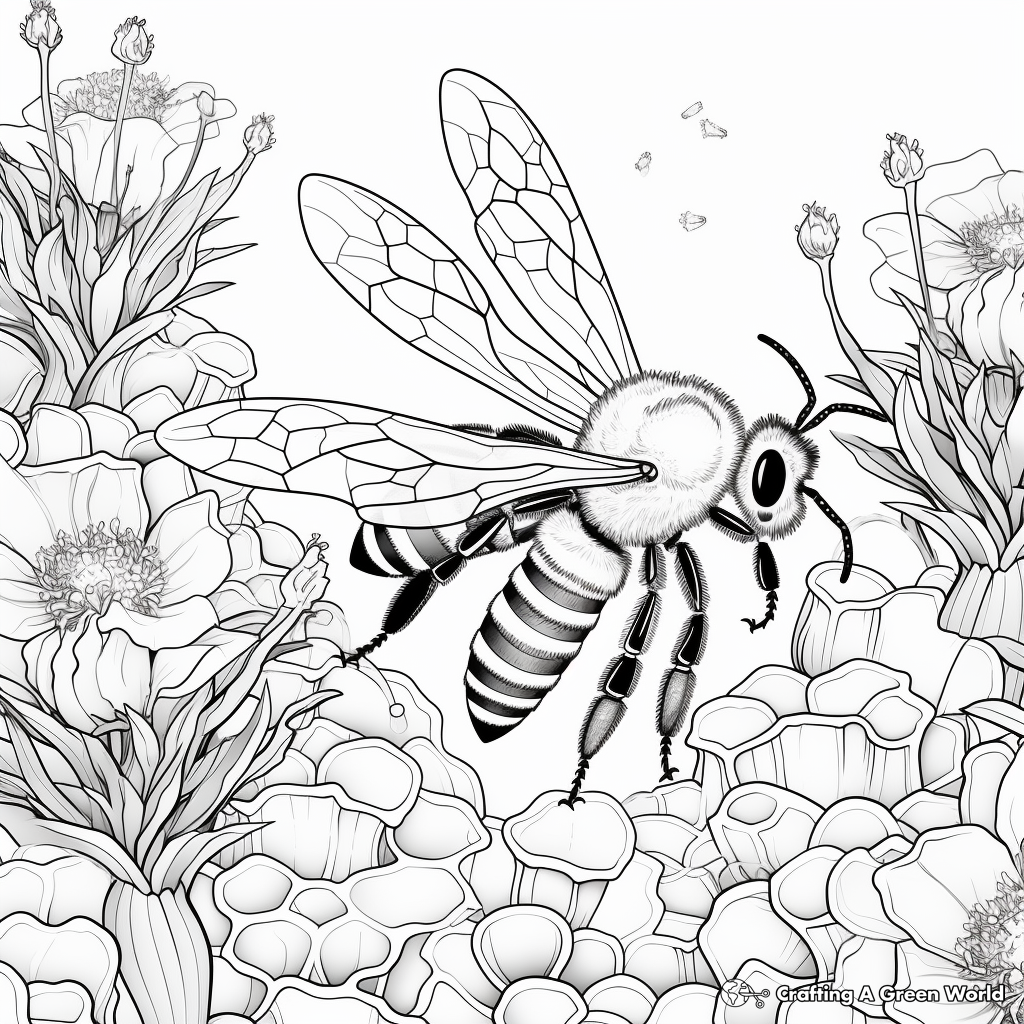 Adult-Friendly Complex Honeycomb Coloring Pages 2