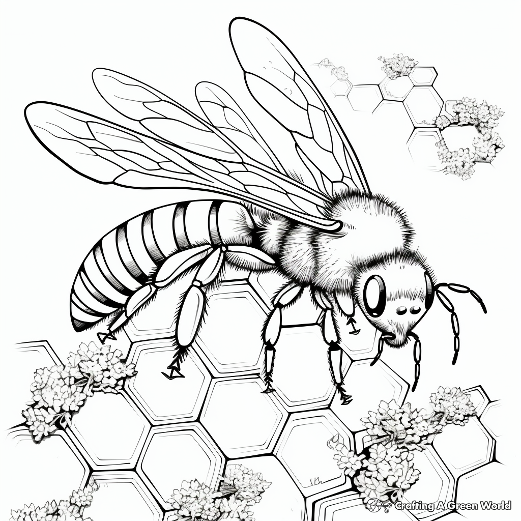 Adult-Friendly Complex Honeycomb Coloring Pages 4