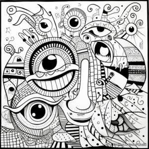 Adult Oriented Zentangle Art Coloring Pages 2