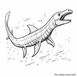 Adults Advanced Plesiosaurus Coloring Pages 2
