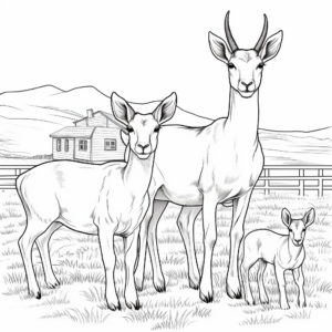 Detailed Browning Buck and Doe Coloring Pages 1