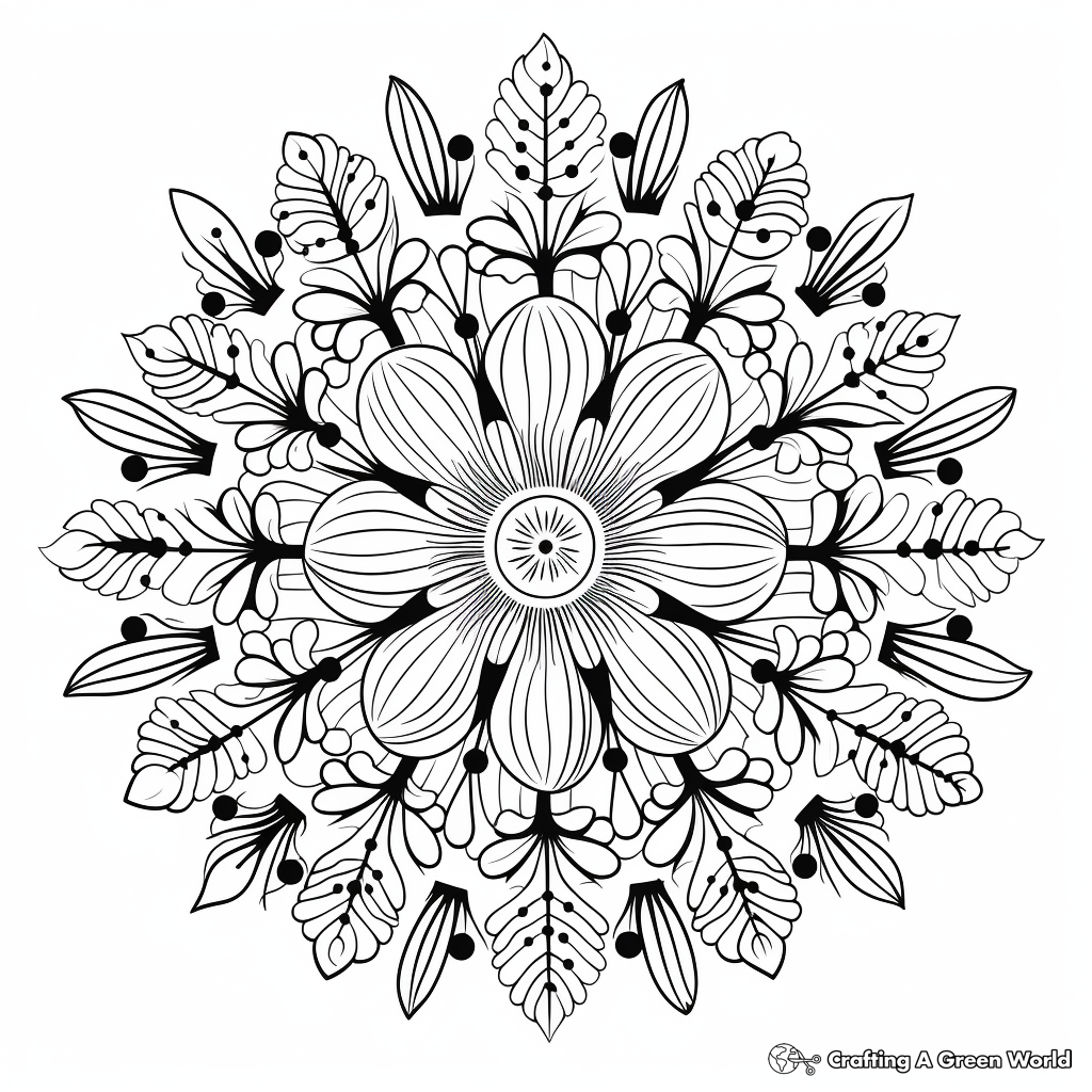 Adults' Intricate Kindness Mandala Coloring Pages 2