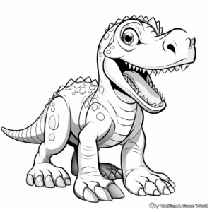 Advance Artistic Tarbosaurus Coloring Pages for Adults 4