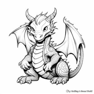 Advanced Fantasy Dragon Coloring Pages 3
