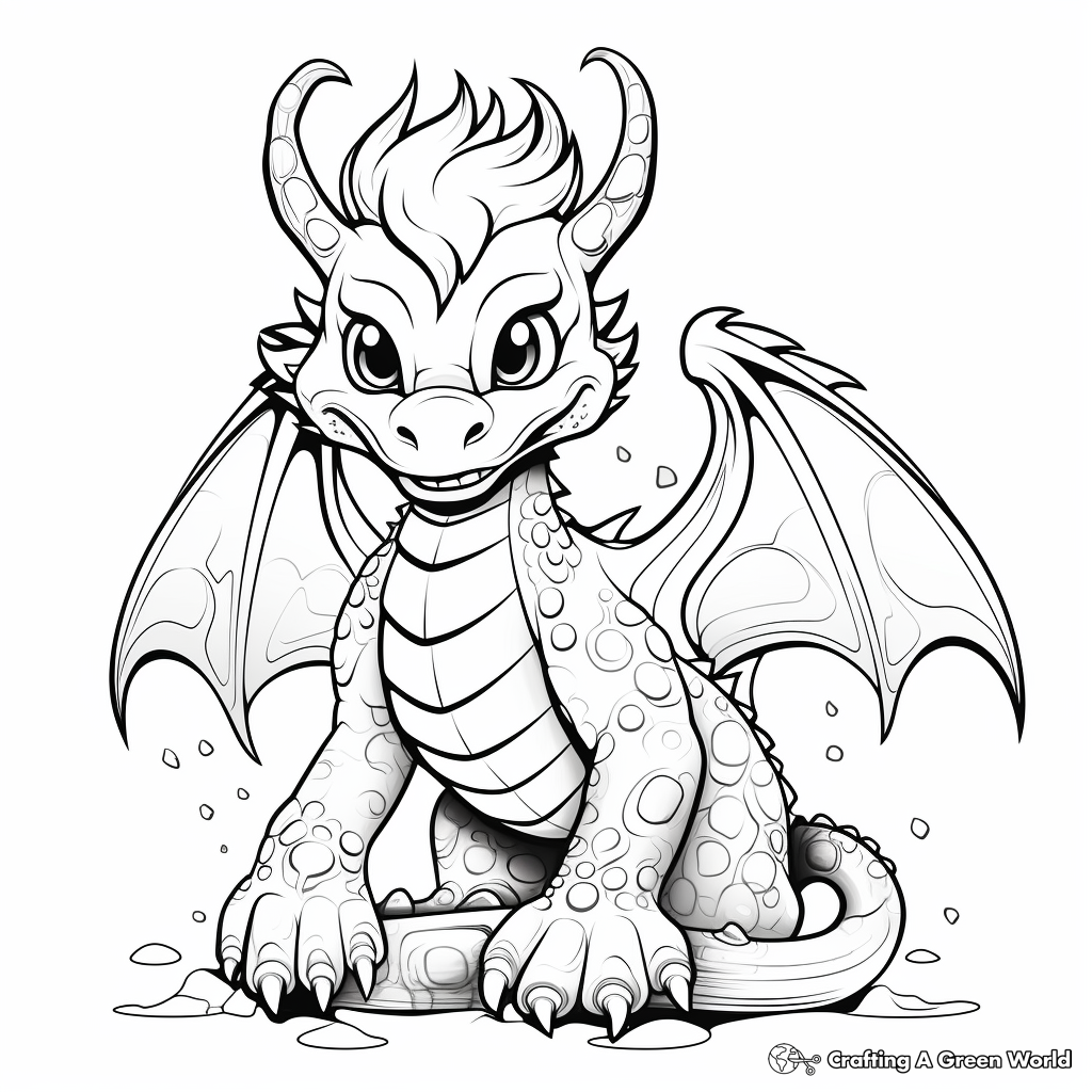 Advanced Fantasy Dragon Coloring Pages 4