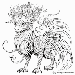 Advanced Mystic Creature Coloring Pages for Adults 1