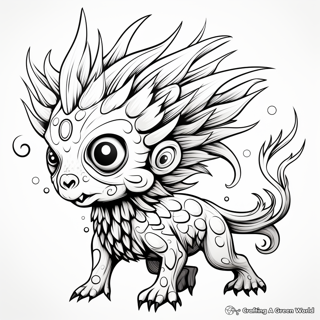 Advanced Mystic Creature Coloring Pages for Adults 3