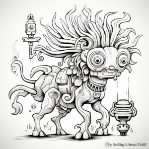 Advanced Mystic Creature Coloring Pages for Adults 4