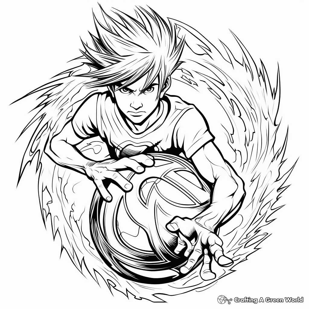 Advanced Sketch Fireball Coloring Pages for Teens 4