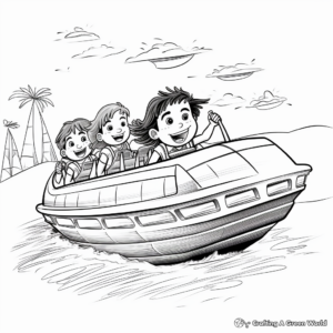 Adventure Filled Banana Boat Coloring Pages 3