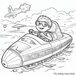 Adventure Filled Banana Boat Coloring Pages 4