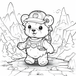 Adventure-filled Gummy Bear Coloring Pages 4