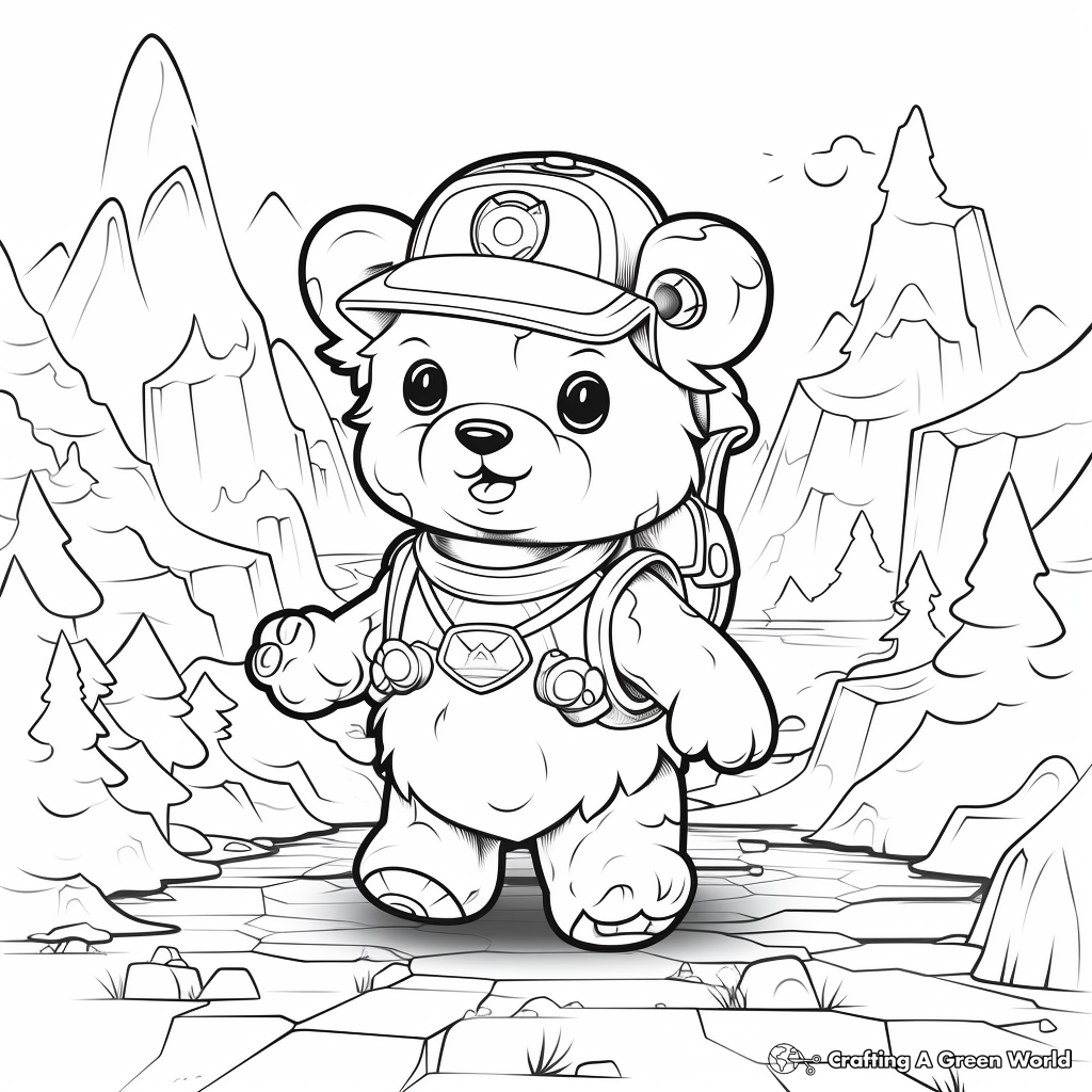 Adventure-filled Gummy Bear Coloring Pages 4