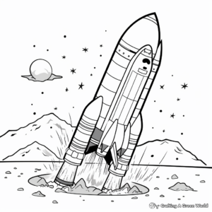 Adventure-filled Mars Rocket Coloring Pages 4