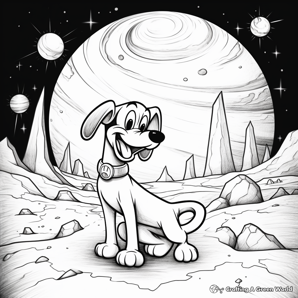 Adventure Of Pluto And Mickey Coloring Pages 2