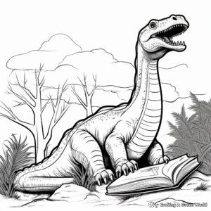 Adventurous Brachiosaurus Coloring Pages 1