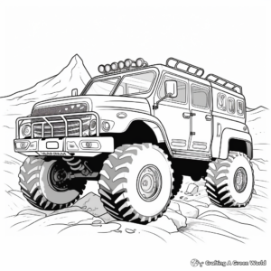 Adventurous Off-road Bus Coloring Pages 3