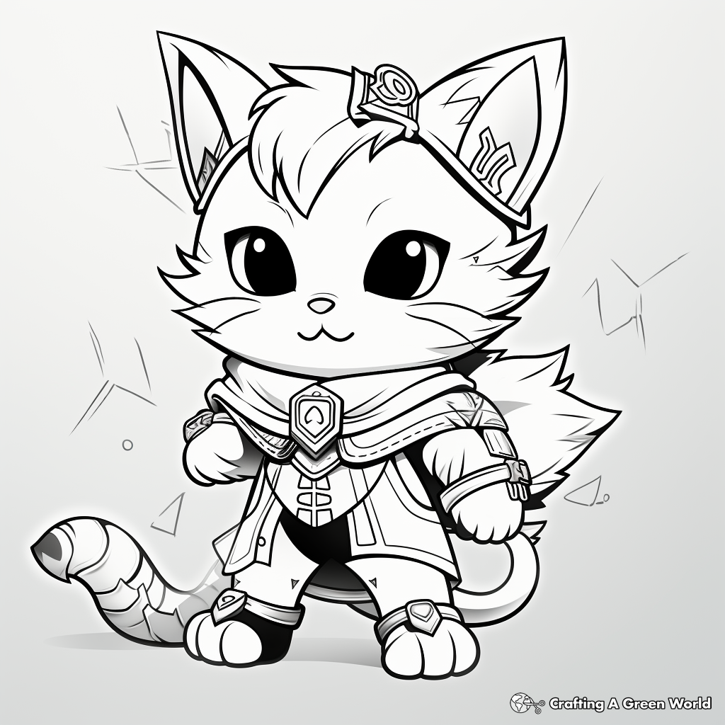 Adventurous Pirate Kitty Coloring Pages 4