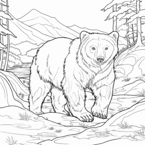 Adventurous Polar Bear Hunting Coloring Pages 3