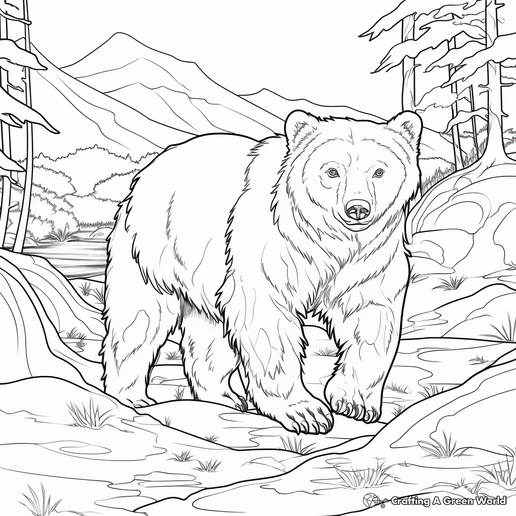 Adventurous Polar Bear Hunting Coloring Pages 3