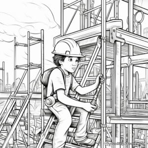 Adventurous Scaffolding Coloring Pages 2