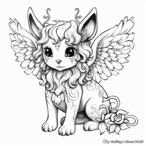 Aesthetic Coloring Pages of Legendary Mythical Creatures 2